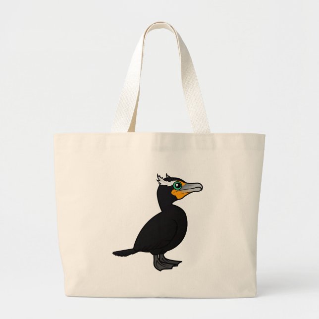 Bolsa Tote Grande Corvo-de-bico-duplo (Frente)