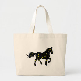 Bolsa Tote Grande Cosmic Horse Sign Tote Bag