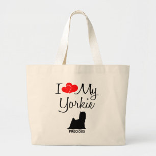 Bolsa Tote Grande Costume Amo Meu Yorkie