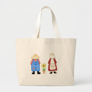 Bolsa Tote Grande Country Boy and Girl Tote Bag
