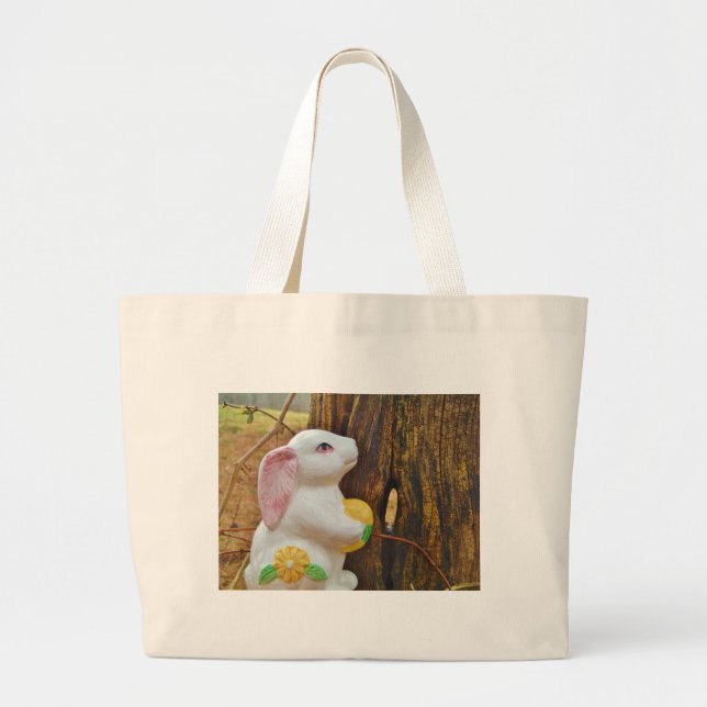 Bolsa Tote Grande Country Páscoa Bunny (Frente)