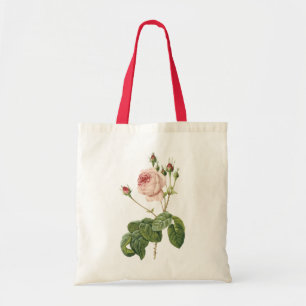 Bolsa Tote grande couve-com folhas aumentou por Redouté