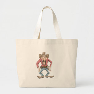 Bolsa Tote Grande Cowboy pronto para Desenhar