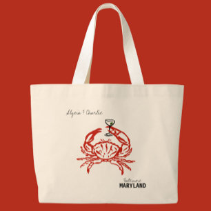 Bolsa Tote Grande Crab Maryland Wedding