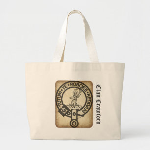 Bolsa Tote Grande Crachá de Crest de Crawford Antiquado