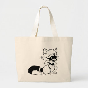 Bolsa Tote Grande Crafty Raccoon