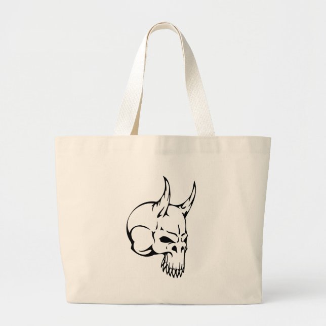 Bolsa Tote Grande Crânio animal (Frente)