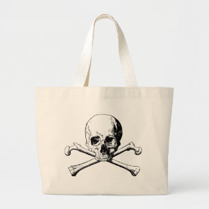 Bolsa Tote Grande Crânio de Crossbones
