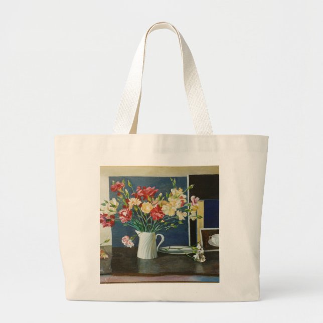 Bolsa Tote Grande Cravos em um jarro espiral 2000 (Frente)