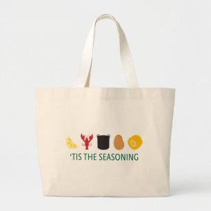 Bolsa Tote Grande Crawfish Boil Tis the Seasoning