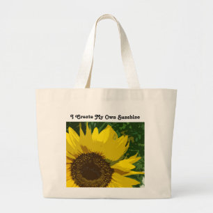 Bolsa Tote Grande Create My Own Sunshine Yellow Sunflower Floral