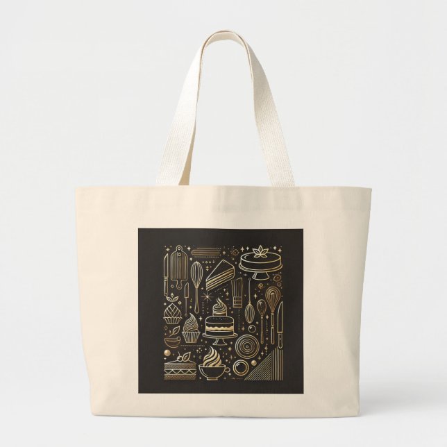 Bolsa Tote Grande Criadores de bakers e de bolos - Elegantes e funci (Frente)