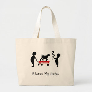 Bolsa Tote Grande Crianças e Bolsas de Caprinos MaGoat Little Red Wa