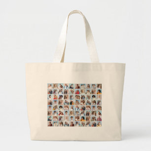 Bolsa Tote Grande Crie Sua Própria Colagem De Fotos 80