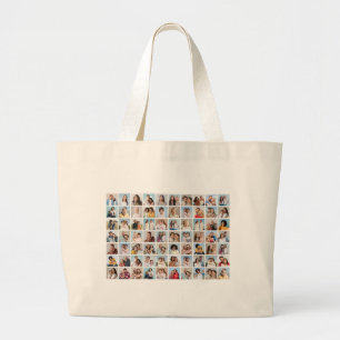 Bolsa Tote Grande Crie Sua Própria Colagem Personalizada De Fotos 70