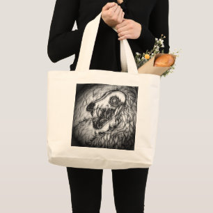 Bolsa Tote Grande Críptido: Esboço do Snow Wasset