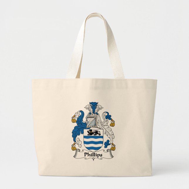 Bolsa Tote Grande Crista da família de Phillips (Frente)