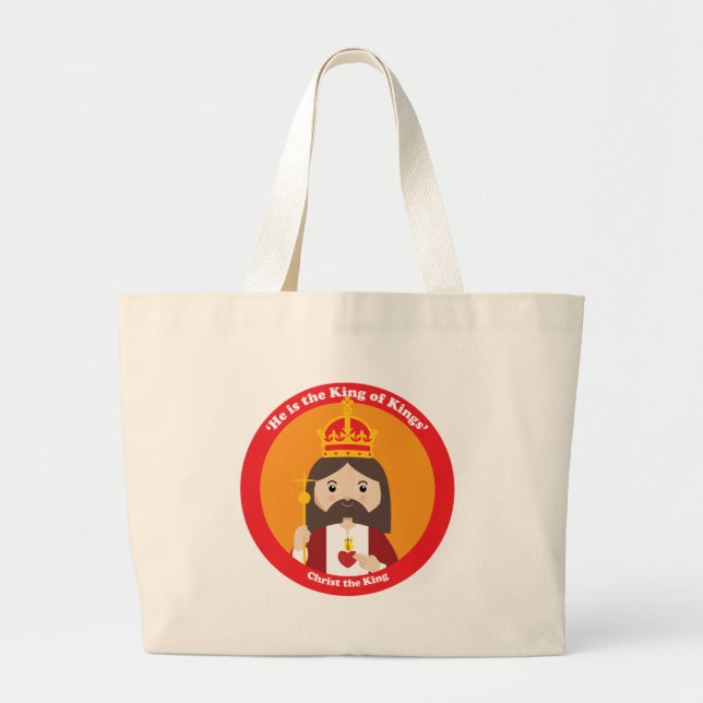 Bolsa Tote Grande Cristo o rei (Frente)