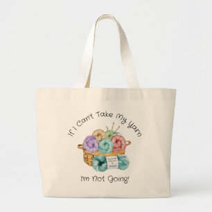 Bolsa Tote Grande Crochet Engraçado Personalizado