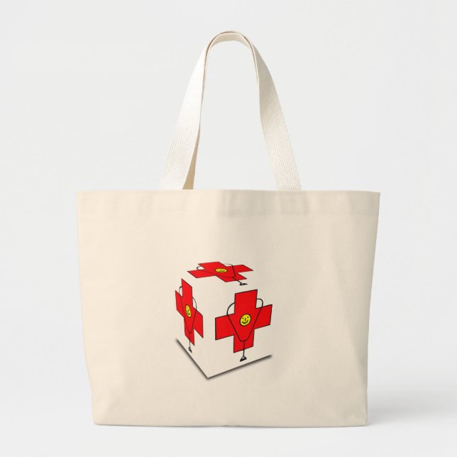 BOLSA TOTE GRANDE CRUZ MÉDICA DO CUBO (Frente)