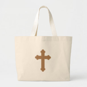 Bolsa Tote Grande Cruz Religiosa