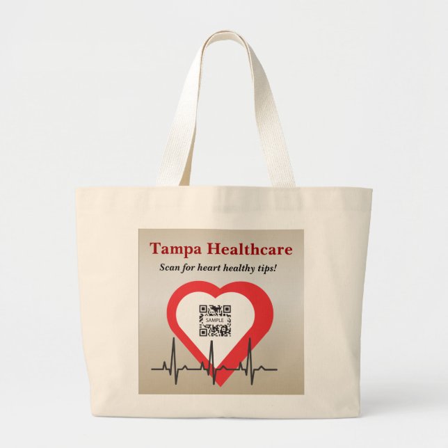 Bolsa Tote Grande Cuidados médicos de Tampa do modelo do saco (Frente)