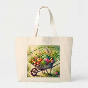 Bolsa Tote Grande Cultivar a sua felicidade