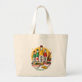Bolsa Tote Grande Cultura Pop Coreana Impressão no Peito Mochila Imp