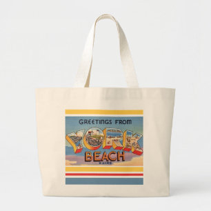 Bolsa Tote Grande Cumprimentos de York Beach Maine