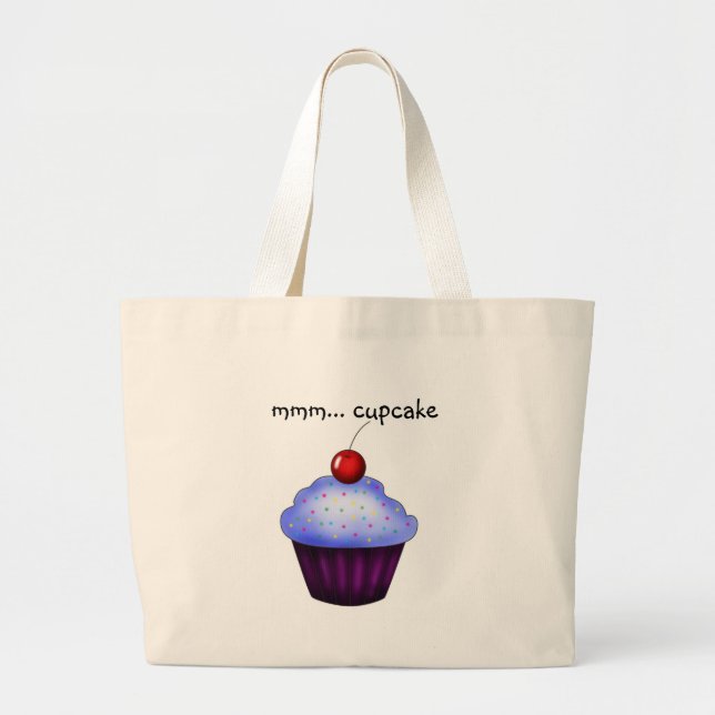 Bolsa Tote Grande Cupcake - saco (Frente)