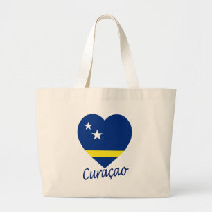 Bolsa Tote Grande Curaçau embandeira o coração