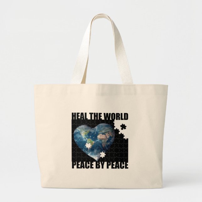 Bolsa Tote Grande Cure o saco do mundo (Frente)