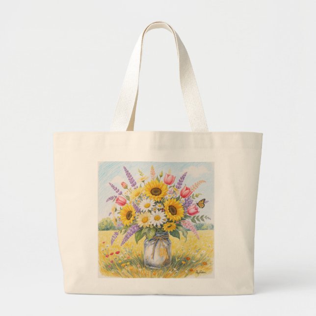 Bolsa Tote Grande Custom Art Tote Bag – Stylish & Eco-Friendly (Frente)