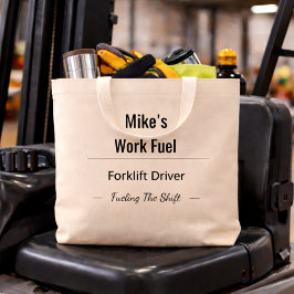 Bolsa Tote Grande Custom Forklift Driver Tote Bag – Work Fuel