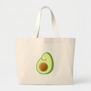 Bolsa Tote Grande Cute Avocado Drawing
