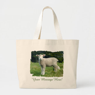 Bolsa Tote Grande Cute Cordeiro com Rosto Enlameado no Prado Persona