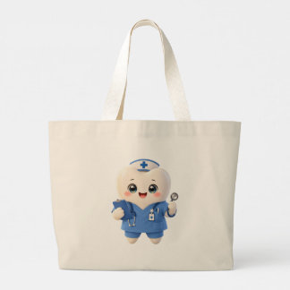 Bolsa Tote Grande Cute Tooth Nurse Tote Bag | Dental Gift