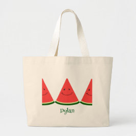 Bolsa Tote Grande Cute Watermelon Summer Personalized Tote Bag