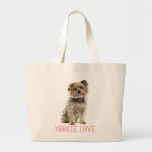 Bolsa Tote Grande Cute Yorkie Puppy Dog Lover Gift Yorkshire Terrier