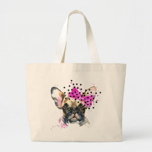 Bolsa Tote Grande Cutie, Cão de Touro Francês