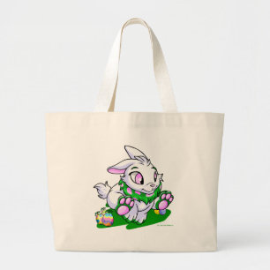 Bolsa Tote Grande Cybunny verde que compete através dos neggs