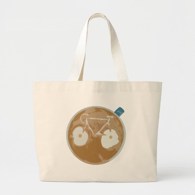 Bolsa Tote Grande Cycling Latte Art (Frente)
