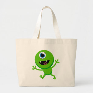 Bolsa Tote Grande Cyclops verdes do bebê