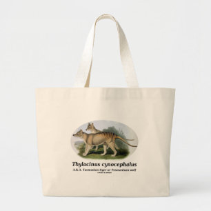 Bolsa Tote Grande Cynocephalus do Thylacinus (tigre ou lobo