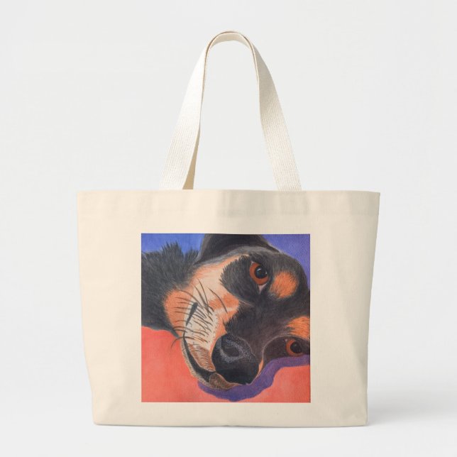 Bolsa Tote Grande Dachshund (Frente)