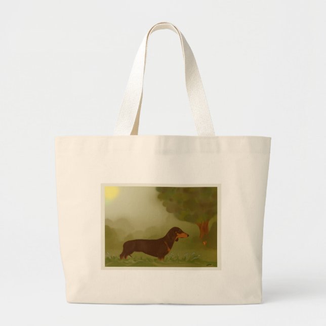 Bolsa Tote Grande Dachshund (Frente)