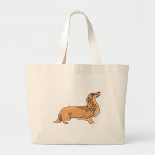 Bolsa Tote Grande Dachshund de cabelos compridos