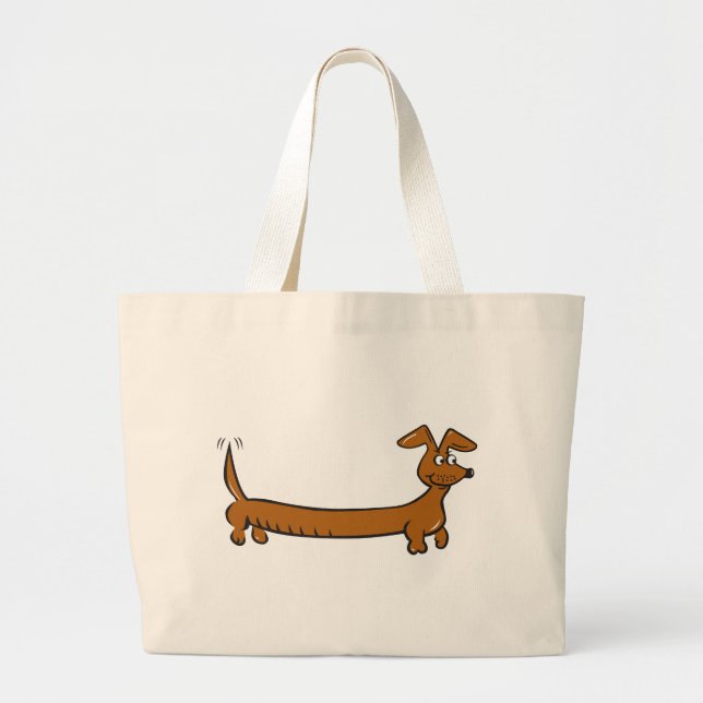 Bolsa Tote Grande Dachshund de Doxie (Frente)