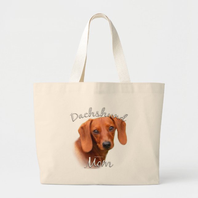 Bolsa Tote Grande Dachshund Mãe 2 (Frente)