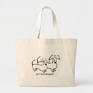 Bolsa Tote Grande dachshunds obtidos? Sacola